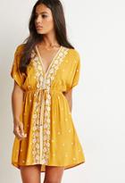 Forever21 Embroidered V-neck Dress