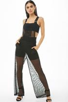 Forever21 Sheer Mesh Overalls