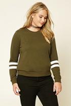 Forever21 Plus Size Striped Sweatshirt