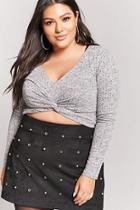 Forever21 Plus Size Twist-front Crop Top