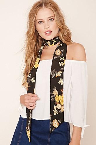 Forever21 Floral Print Oblong Scarf