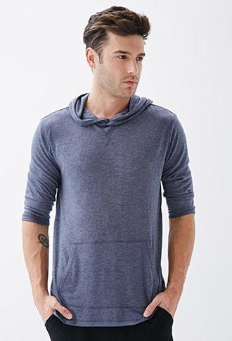 Forever21 Heathered Jersey Hoodie