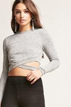 Forever21 Ribbed Cutout Crop Top