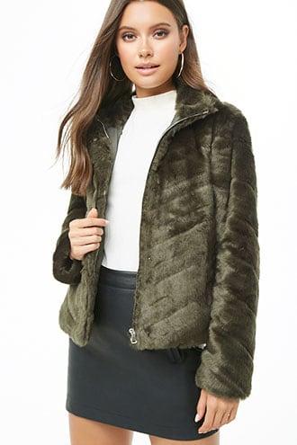 Forever21 Faux Fur Zip Jacket