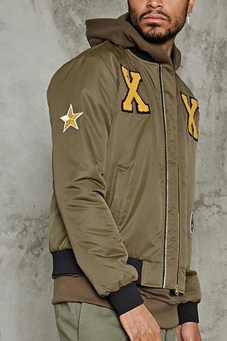 Forever21 X Patch Nylon Bomber Jacket