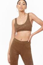 Forever21 Studded Faux Suede Crop Top