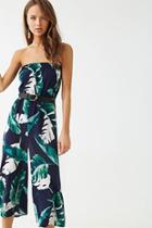 Forever21 Tropical Strapless Jumpsuit