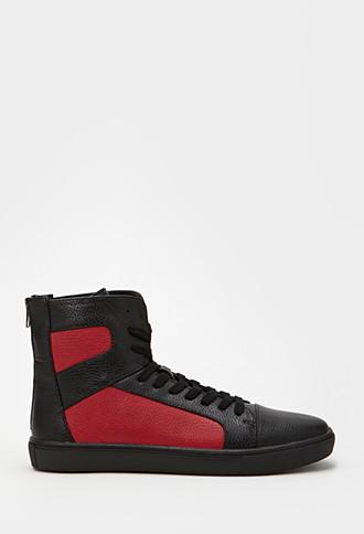 21 Men Men's  Zippered High-top Sneakers