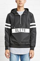 21 Men Men's  Black & White Elite Graphic Windbreaker