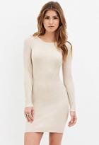 Forever21 Women's  Oatmeal Ribbed Knit Bodycon Dress