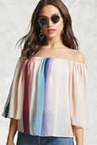 Forever21 Watercolor Off-the-shoulder Top