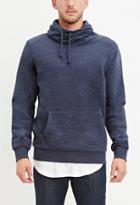 21 Men Heathered Funnel Neck Sweatshirt (heather Navy)