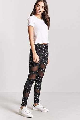 Forever21 Paint Stroke Print Leggings