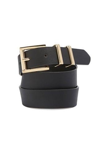 Forever21 Buckled Faux Leather Hip Belt