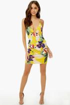 Forever21 Tropical Lace-up Mini Dress