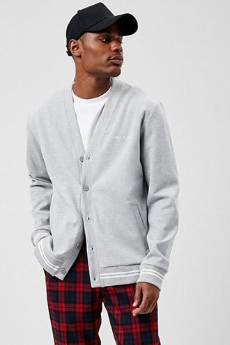 Forever21 Take It Easy Graphic Varsity Cardigan