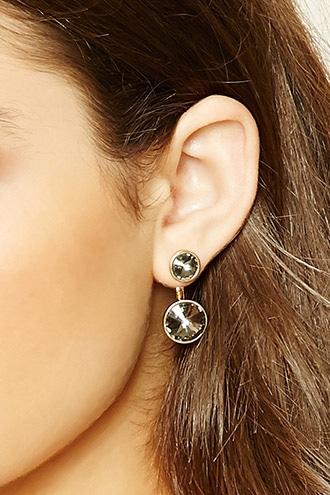 Forever21 Gold & Grey Rhinestone Ear Jacket