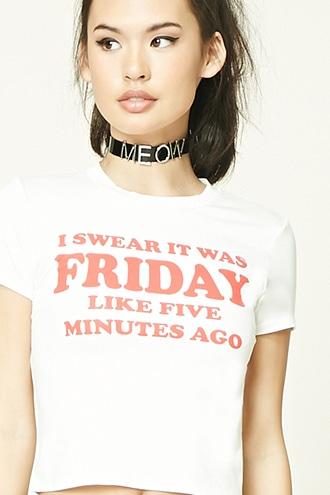 Forever21 Women's  I Swear It Was Friday Tee