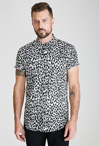 Forever21 Leopard Print Button-down Shirt