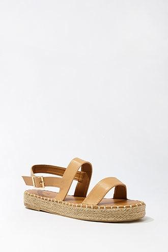 Forever21 Faux Leather Espadrille Slides