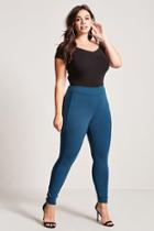 Forever21 Plus Size Faux Leather Panel Leggings
