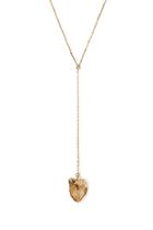 Forever21 Gold Faux Crystal Drop Necklace