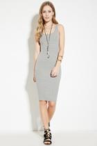 Forever21 Women's  Heather Grey Ribbed Bodycon Dress