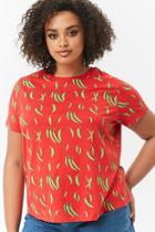 Forever21 Plus Size Jalapeno Pepper Print Tee