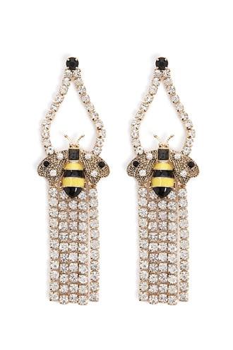 Forever21 Fringe Bee Drop Earrings