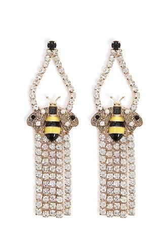 Forever21 Fringe Bee Drop Earrings