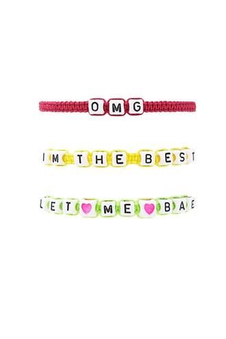 Forever21 Beaded Omg Bracelet Set