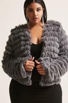 Forever21 Plus Size Fuzzy Open-front Jacket