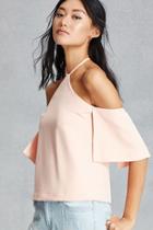 Forever21 Women's  Boxy Open-shoulder Top