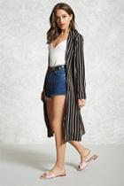 Forever21 Contemporary Pinstripe Duster
