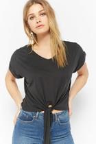 Forever21 Boxy Tie-front Top