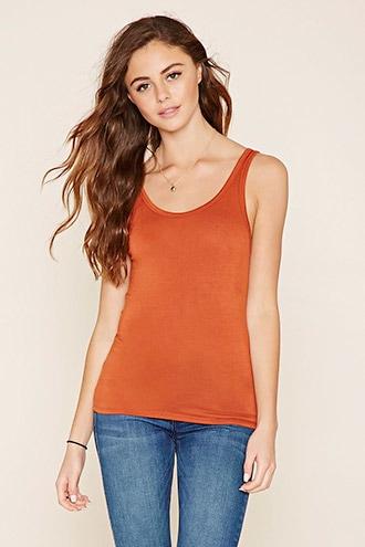 Forever21 Women's  Amber Scoop Back Tank