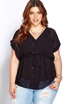 Forever21 Plus Sophisticate Double-breasted Top