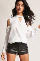 Forever21 Open Shoulder High-low Top