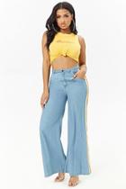 Forever21 Rainbow Striped Chambray Pants