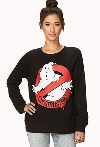 Forever21 Women's  Playful Ghostbusters Sweatshirt
