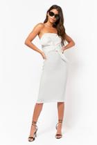 Forever21 Strapless Bow Sheath Prom Dress