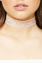 Forever21 Peach Floral Lace Choker