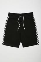 Forever21 Checkered-trim Drawstring Shorts