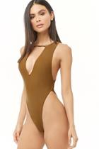 Forever21 Cutout High-leg One-piece Swimsuit