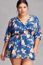 Forever21 Plus Size Satin Floral Tunic