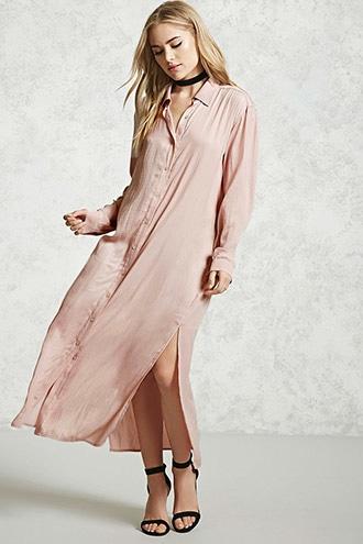 Forever21 Contemporary Maxi Shirt Dress