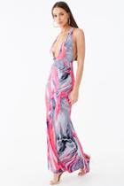 Forever21 Plunging Abstract Mermaid Dress