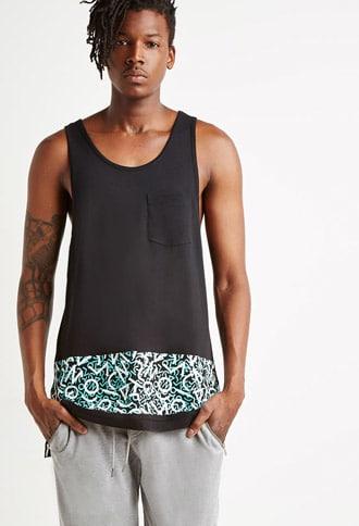 Forever21 Abstract Print Longline Tank