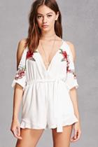 Forever21 Haute Rogue Embroidered Romper