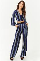 Forever21 Striped Crepe Wide-leg Pants